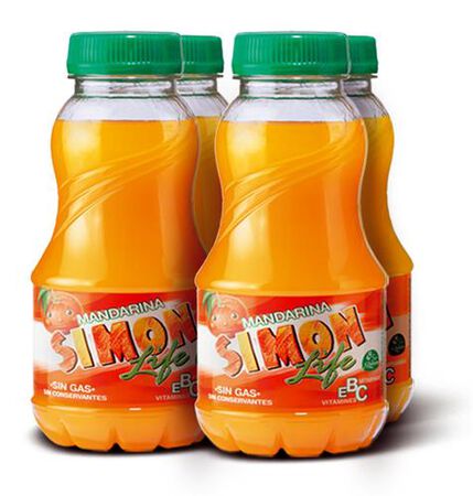 Refresco Simon Life pack 4 mandarina