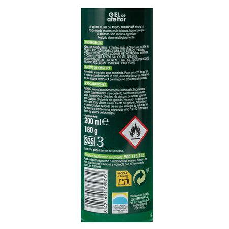 Gel de afeitar Bodyplus 200ml