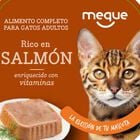 Comida húmeda gato Meque tarrina rico en salmón 100g