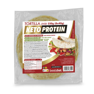 Tortilla de trigo 8 unidades Keto Protein Bestdiet 320g