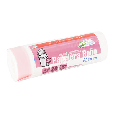 Bolsas de basura Lanta 20 uds 10 litros especial para papelera ba&ntilde;o