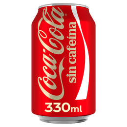 Refresco Coca-Cola lata 33cl sin cafeína