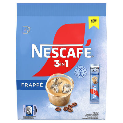 Café soluble instantáneo Nescafé 3 en 1 Frappé 8 unidades