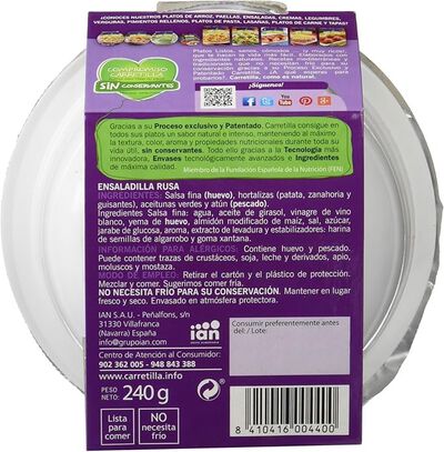 Ensaladilla rusa sin gluten Carretilla 240g