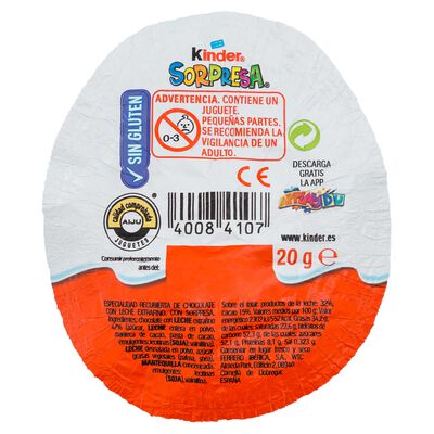 Huevo sorpresa Kinder unidad chocolate