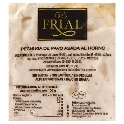 Pechuga de pollo Frial asada media o entera pieza 600g aproximadamente