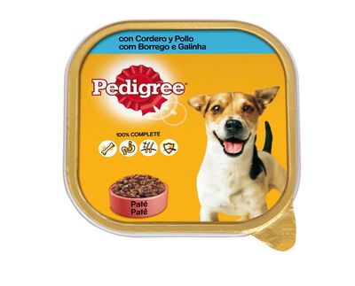 Comida h&uacute;meda perro Pedigree cordero y pollo 300g