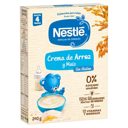 Papilla sin gluten Nestlé 240g maíz y arroz