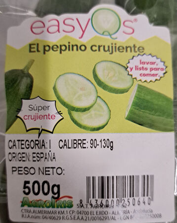 Pepino crujiente bandeja 500g
