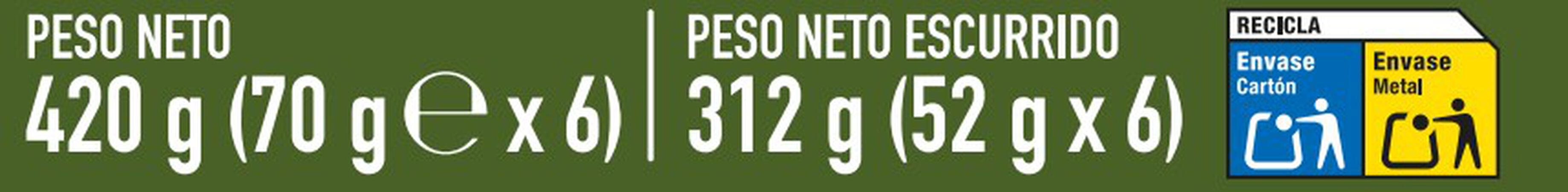 Atún claro Alipende pack 6 en aceite oliva virgen extra