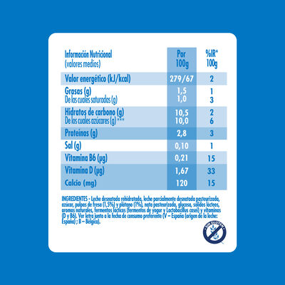 Actimel pack 6 sabor fresa plátano