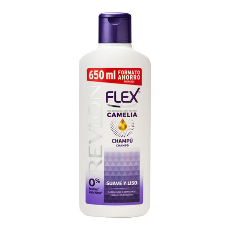 Champú Flex 650ml suave y liso con extracto de camelia