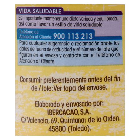 Cacao soluble sin gluten Alipende 900g