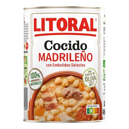 Cocido madrileño Litoral 425g con embutido selecto