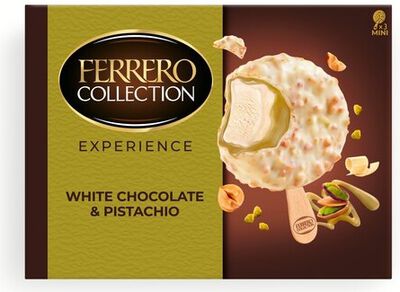 Helado collection ferrero con chocolate blanco y pistacho Ferrero 3 uds