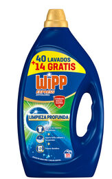 Detergente líquido limpieza profunda y antiólores Wipp Express 40+14 lavados