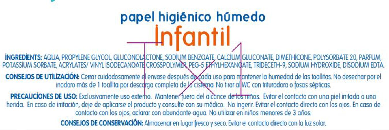 Papel higiénico húmedo Lanta 100 uds infantil