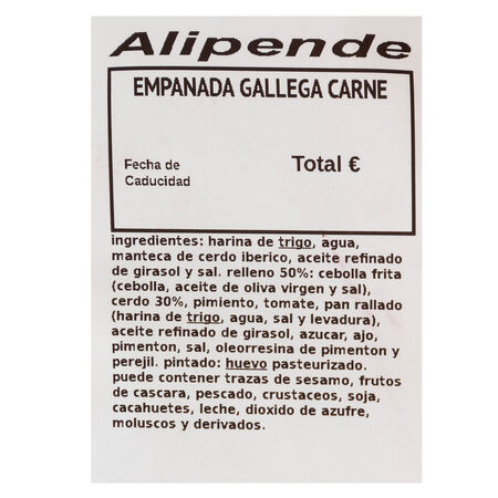 Empanada carne grande 800g
