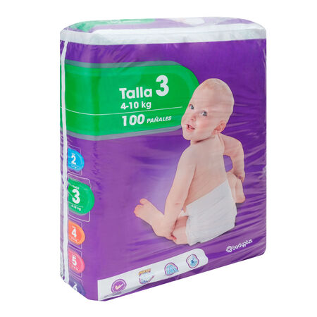 Pañal Bodyplus 100 uds talla 3 4-10kg