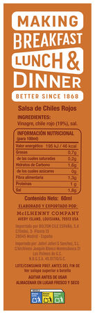 Salsa picante Tabasco 60ml