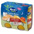 Tarro Hero Baby noche pollo verdura desde 6meses pack 2