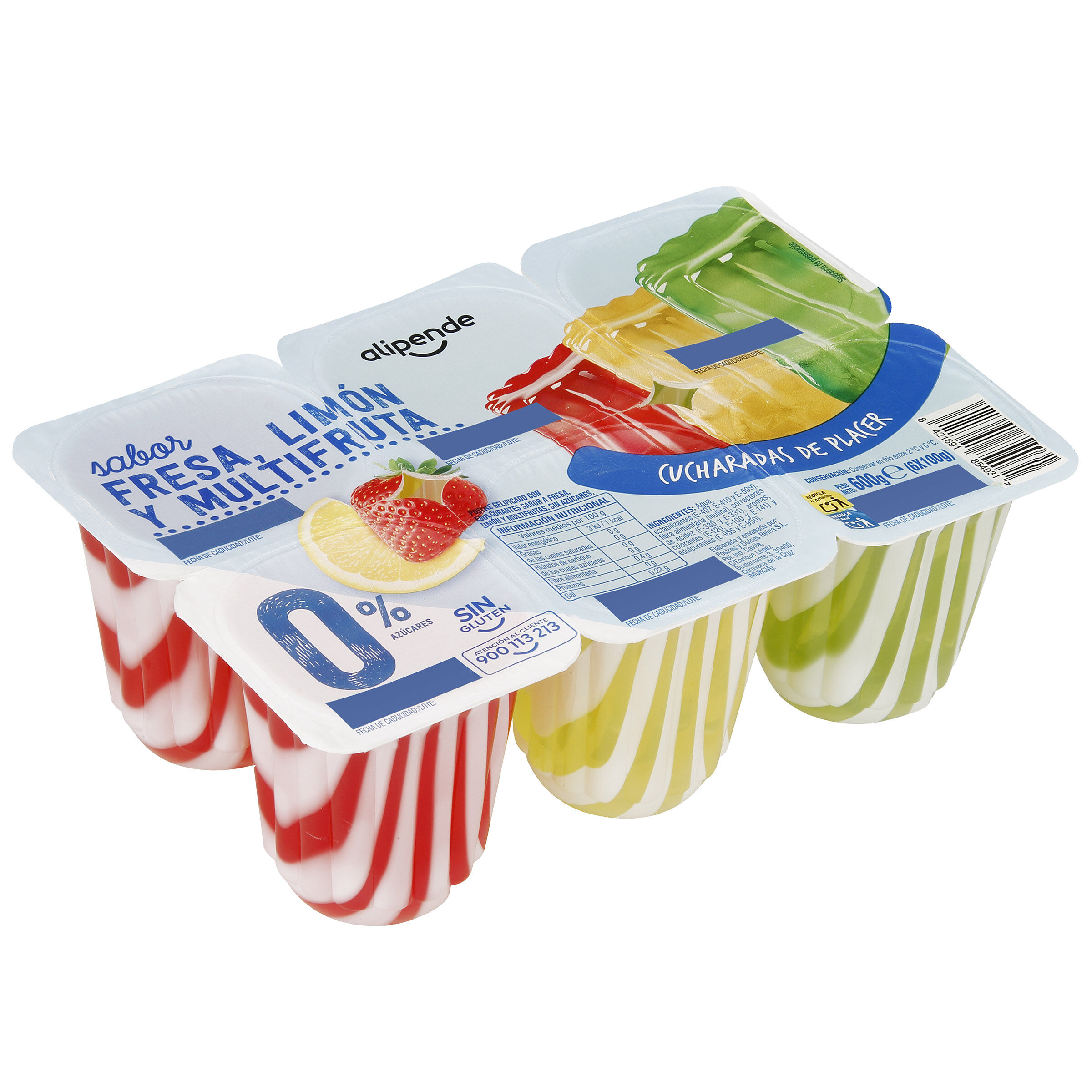 Gelatina light Alipende Pack 6 Sabores