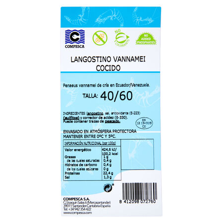 Langostino cocido Compesca 500g
