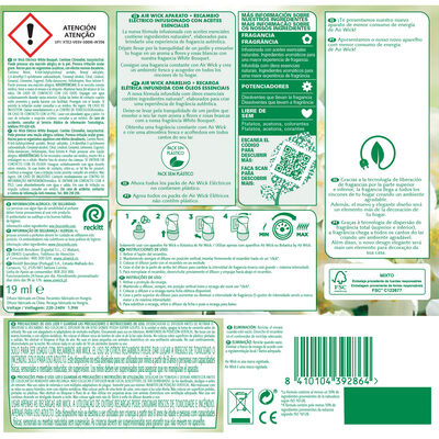 Ambientador electrico Airwick aparato+reambio Bouquet