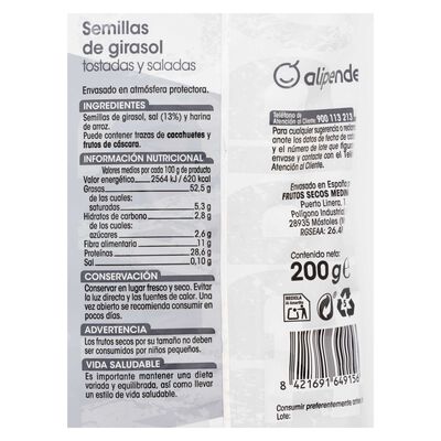 Pipón salado tostado Alipende 200g