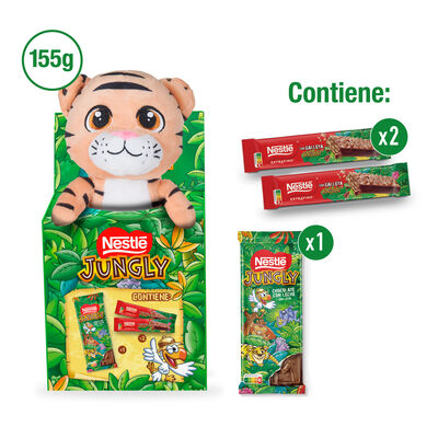 Chocolate con dos barritas Jungly y peluche Nestlé