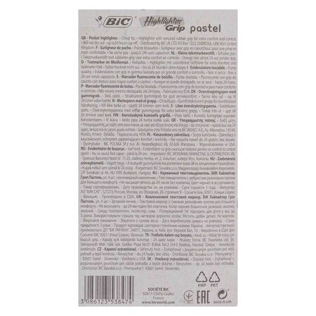 Marcador fluorescente pastel Bic colores 4 uds