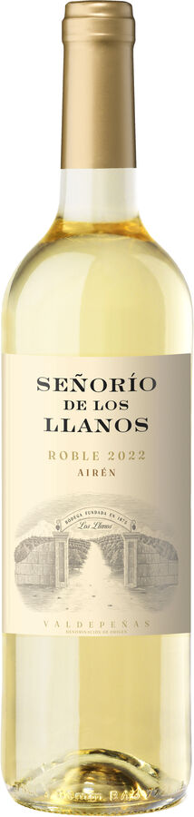 Vino blanco DO Valdepeñas Señorío de los Llanos roble 750.9 ml