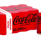 Refresco cola Coca-Cola lata 33cl pack 12 zero az&uacute;car