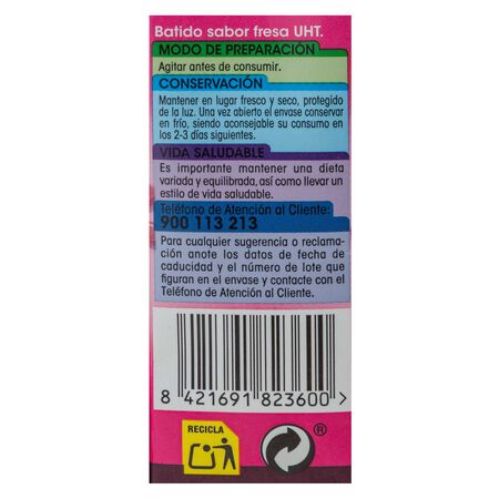 Batido Alipende 200ml pack 6 fresa