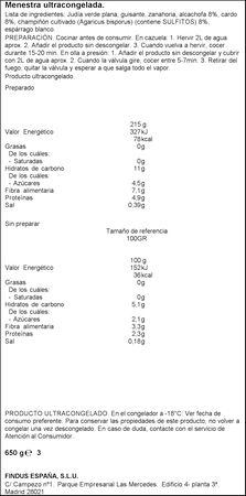 Menestra de la huerta Findus 650g