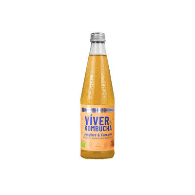 Bebida org&aacute;nica kombucha con jengibre y c&uacute;rcuma Viver 330ml