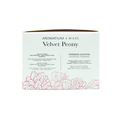 Vela 3 mechas Aromatium velvet peony
