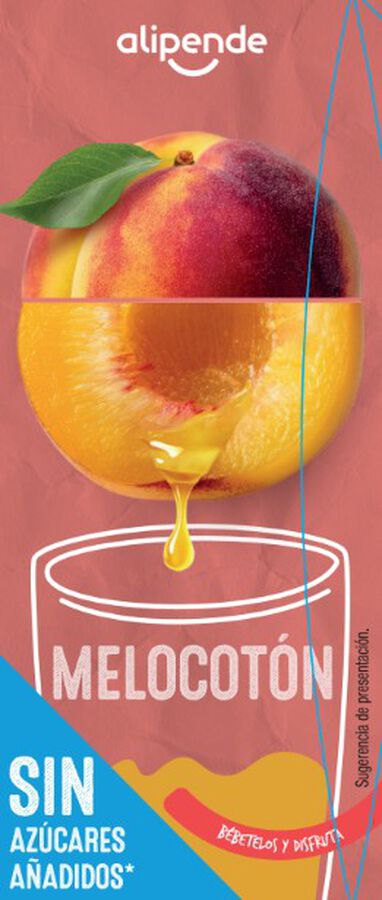 Bebida sin az&uacute;car a&ntilde;adido Alipende 6 unidades melocot&oacute;n