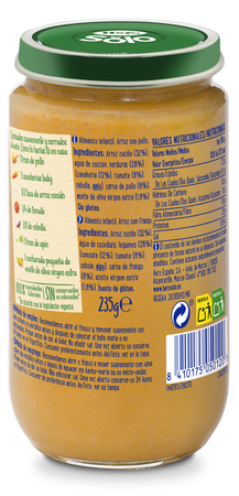 Tarro Hero Solo arroz pollo desde 6 meses 235g