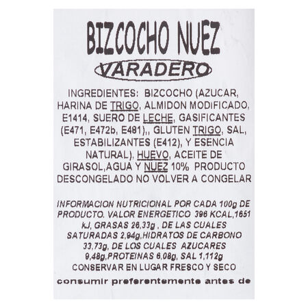 Bizcocho de nuez