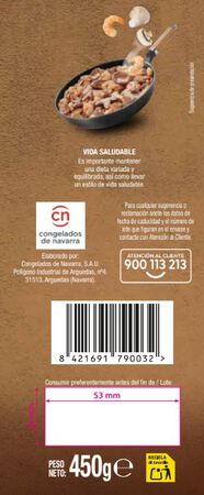Salteado con setas y gambas Alipende 450g
