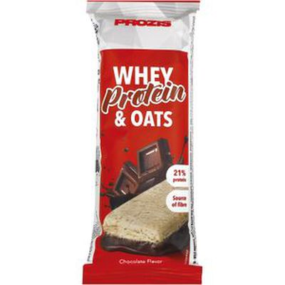Barrita de proteinas whey con sabor a avena y chocolate Prozis 80g