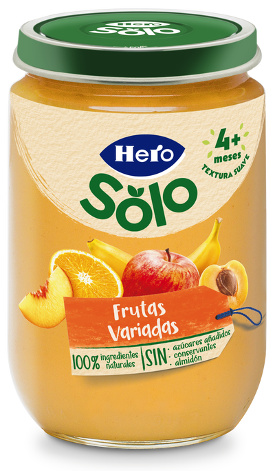 Tarro Hero Solo frutas variadas desde 4 meses 190g