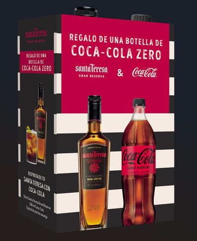Ron Santa teresa 70cl + Coca Cola Zero 1,25L