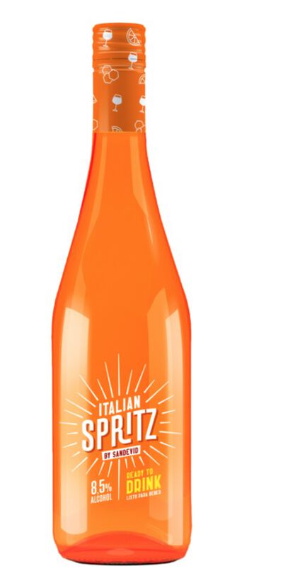 Bebida alcoh&oacute;lica spritz con sabor refrescante Sandevid 75cl