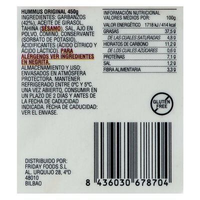 Hummus a Taste Of Sol 450g original