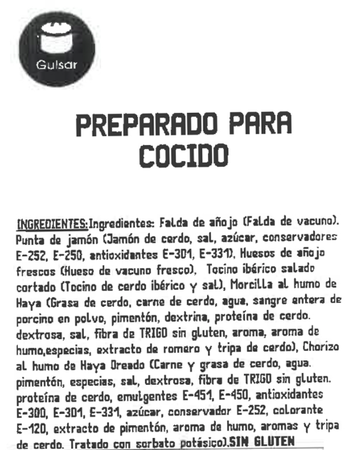 Preparado para cocido Alipende 900g aproximadamente
