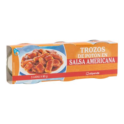 Potón en trozos con salsa americana Alipende pack3