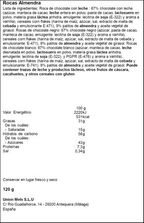 Rocas de almendra con sabor tradicional Sancho Melero 120 g