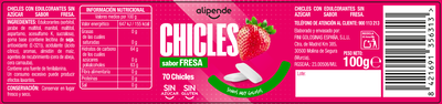 Chicle Alipende sin az&uacute;car bote 98g fresa
